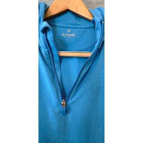 G/Fore Hoodie Mens Blue 1/4 Zip Casual Lightweight Stretch Golf Size XL - Picture 4 of 7